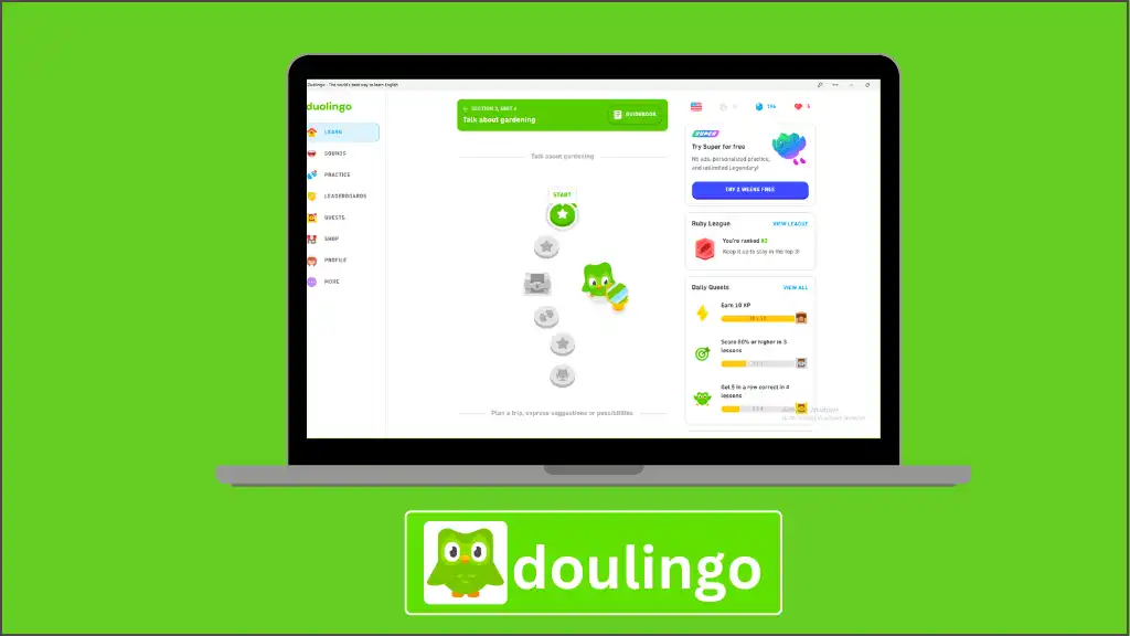 Duolingo pc two